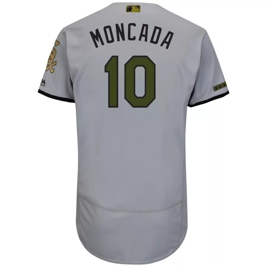 Personalized Yoan moncada chicago white sox majestic 2018 memorial day collection flex base player jersey gray