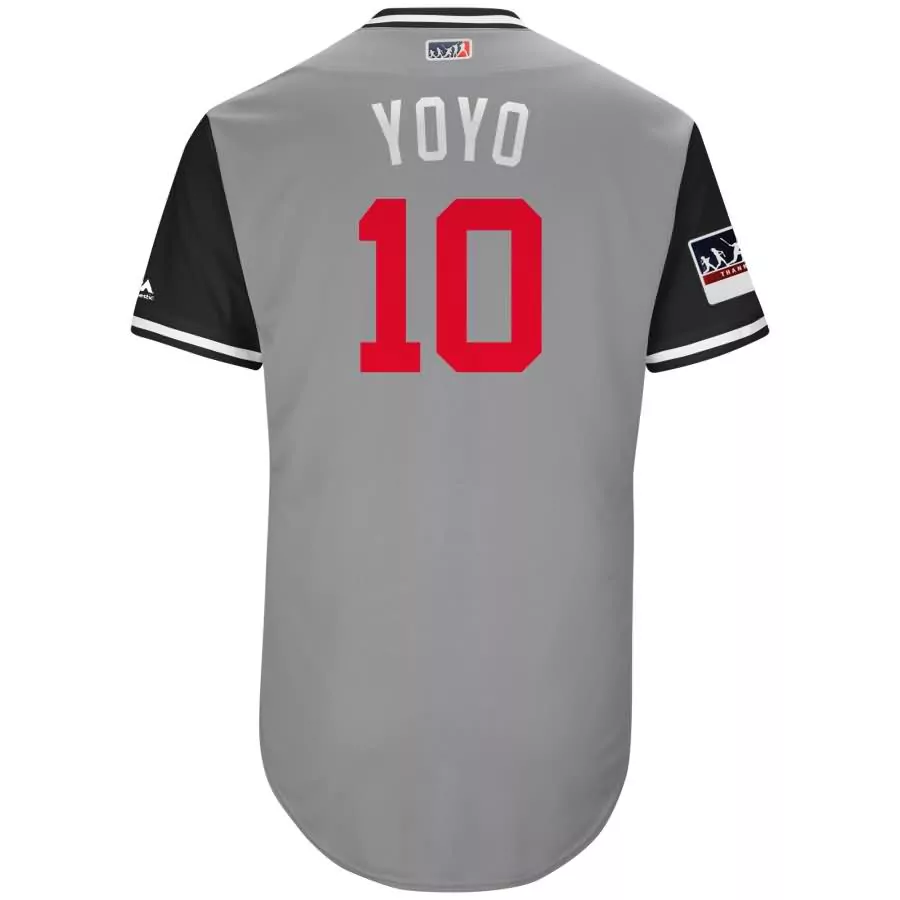 Personalized Yoan moncada yoyo chicago white sox majestic 2018 players weekend jersey grayblack