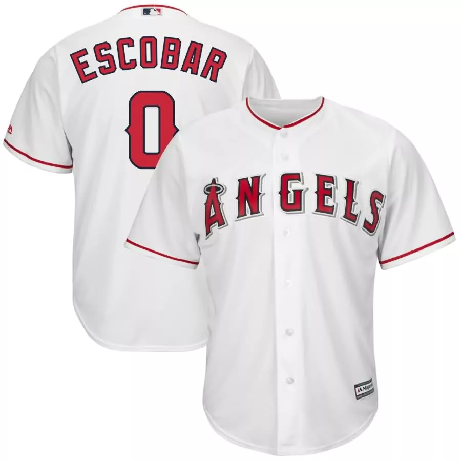 Personalized Yunel escobar los angeles angels majestic home official cool base player jersey white