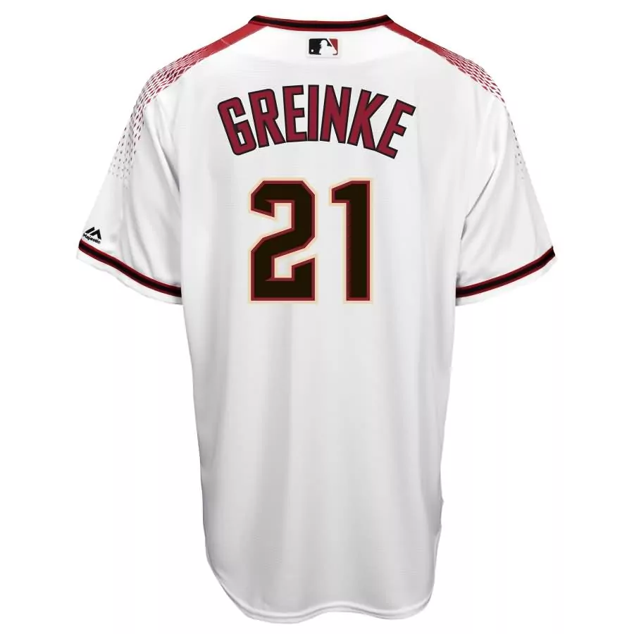 Custom Zack greinke arizona diamondbacks majestic official cool base player jersey whitesedona red