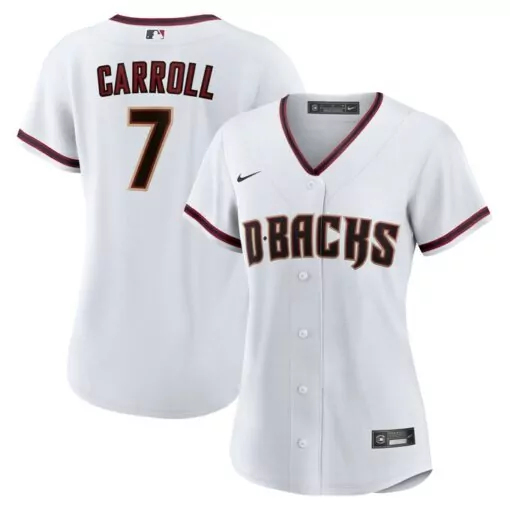 Custom Corbin carroll arizona diamondbacks womens home player jersey white 5980