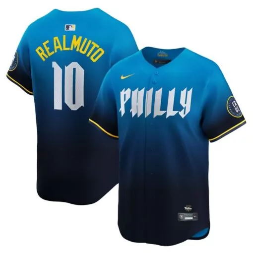 Customizable Jt realmuto philadelphia phillies 2024 city connect player jersey blue 3690