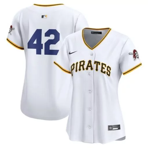 Customizable Pittsburgh pirates womens 2024 jackie robinson day home jersey white 7963