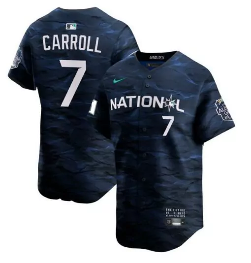 Custom Arizona diamondbacks 7 corbin carroll 2023 all star royal stitched baseball jersey