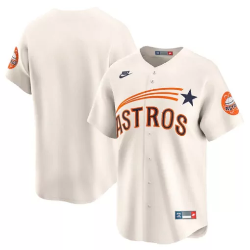 Personalized Houston astros blank cream cooperstown collection limited stitched baseball jersey