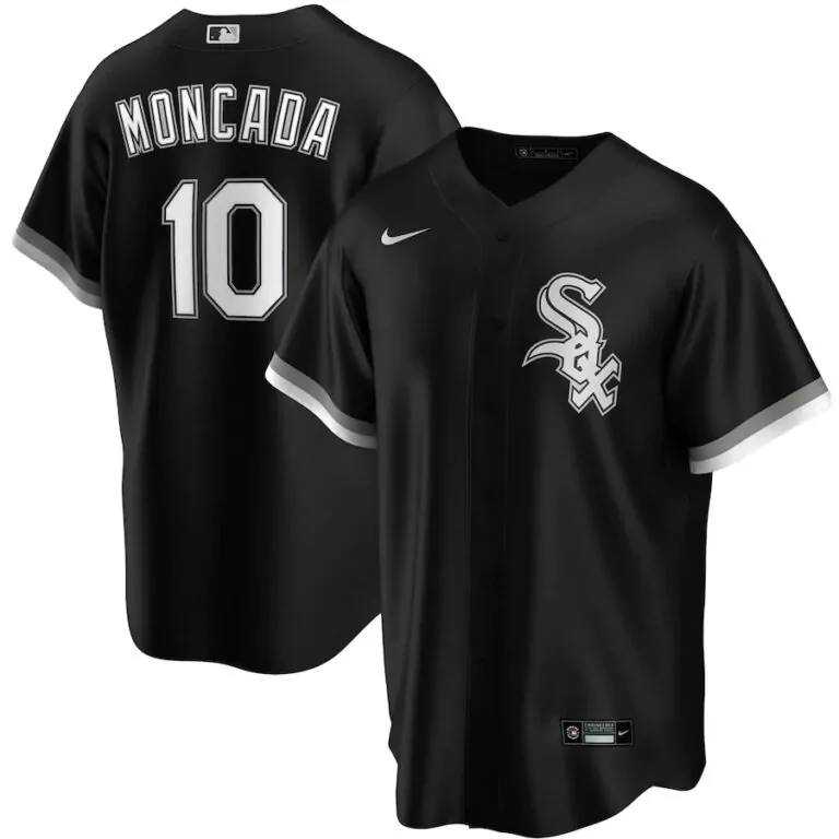 Personalized Men s chicago white sox yoan moncada black alternate 2020 player jersey 1