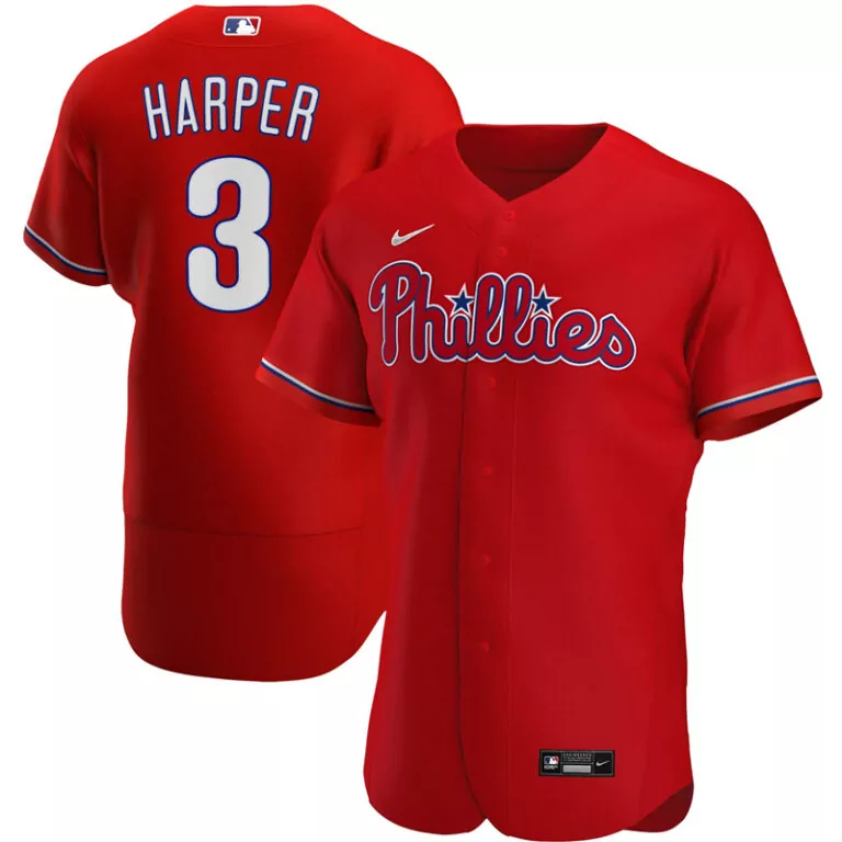 Customizable Men s philadelphia phillies bryce harper red alternate 2020 player jersey 1 v2001