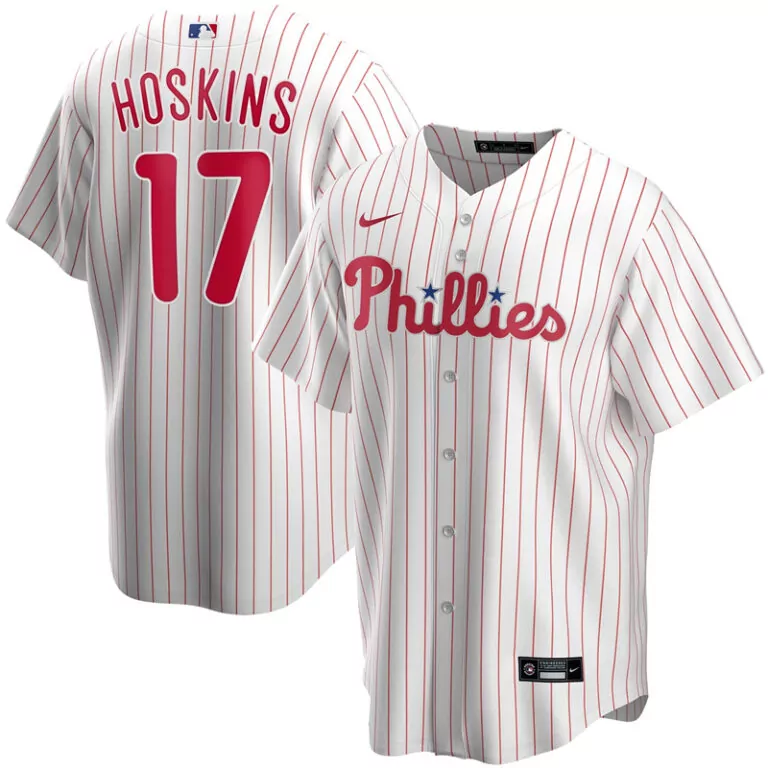 Customizable Men s philadelphia phillies rhys hoskins white home 2020 player jersey 1