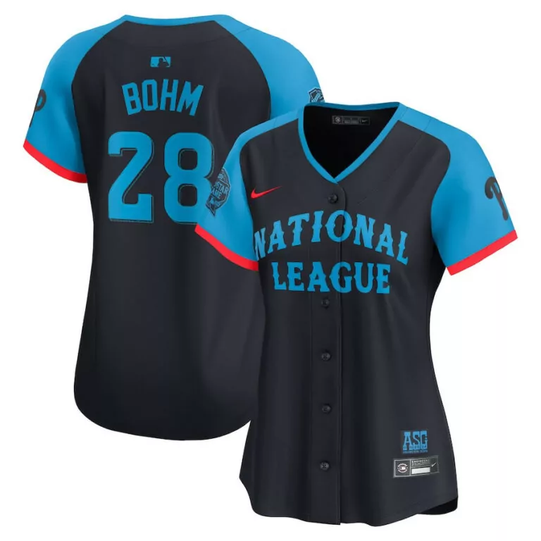 Customizable Alec bohm philadelphia phillies national league 2024 all star game jersey navy 1752