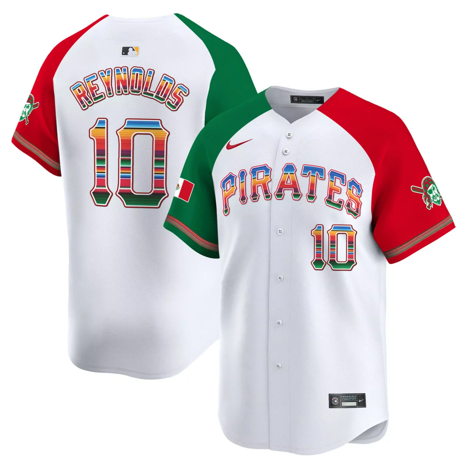 Customizable Alternate bryan reynolds pittsburgh pirates mexico jersey all stitched 5495