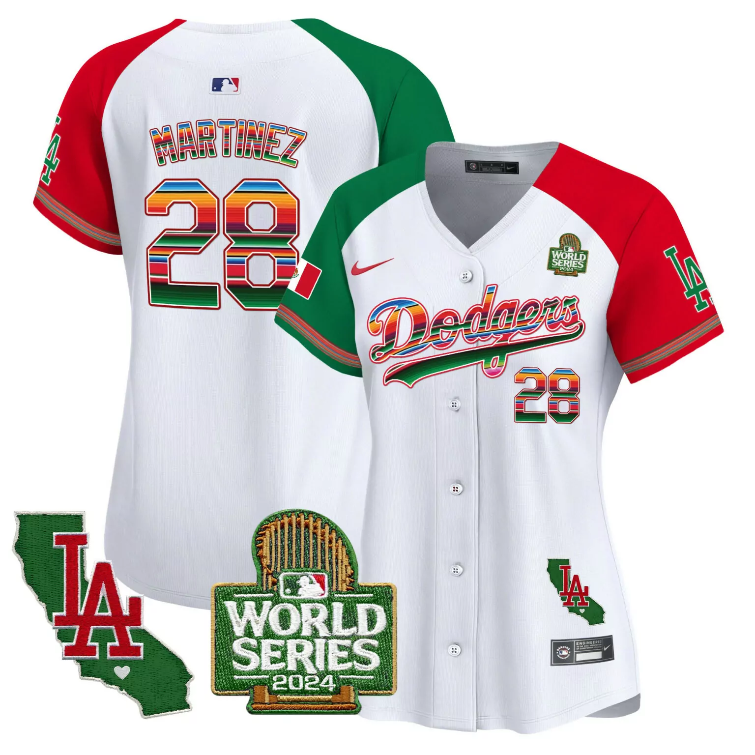Customizable Alternate jd martinez los angeles dodgers mexico 2024 world series jersey v2 all stitched 8193
