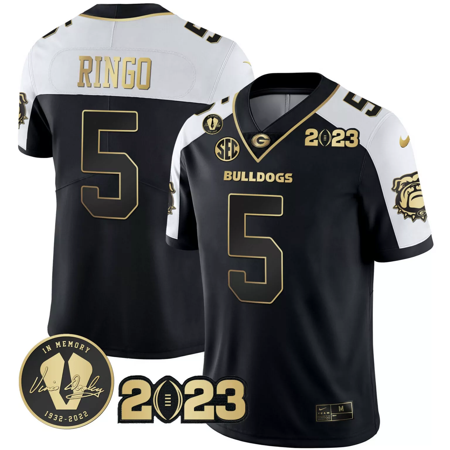 Custom Alternate kelee ringo georgia bulldogs 2023 champions jersey all stitched 8269
