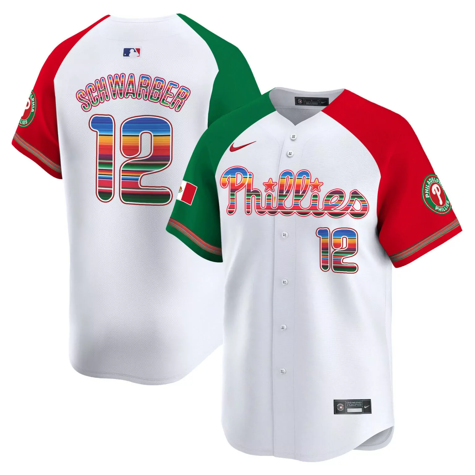 Customizable Alternate kyle schwarber philadelphia phillies mexico jersey all stitched 3813