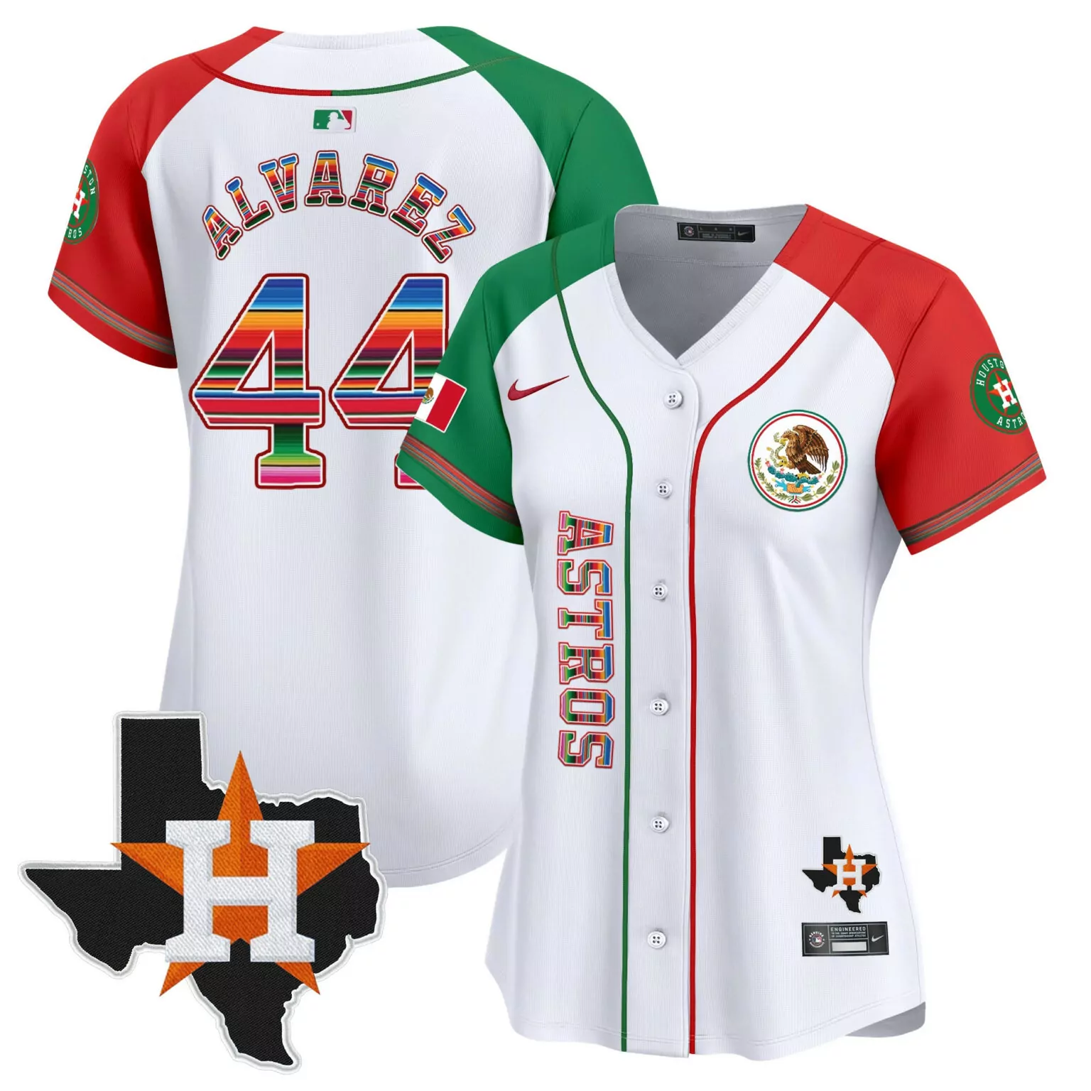 Personalized Alternate yordan alvarez houston astros mexico jersey v4 all stitched 2967