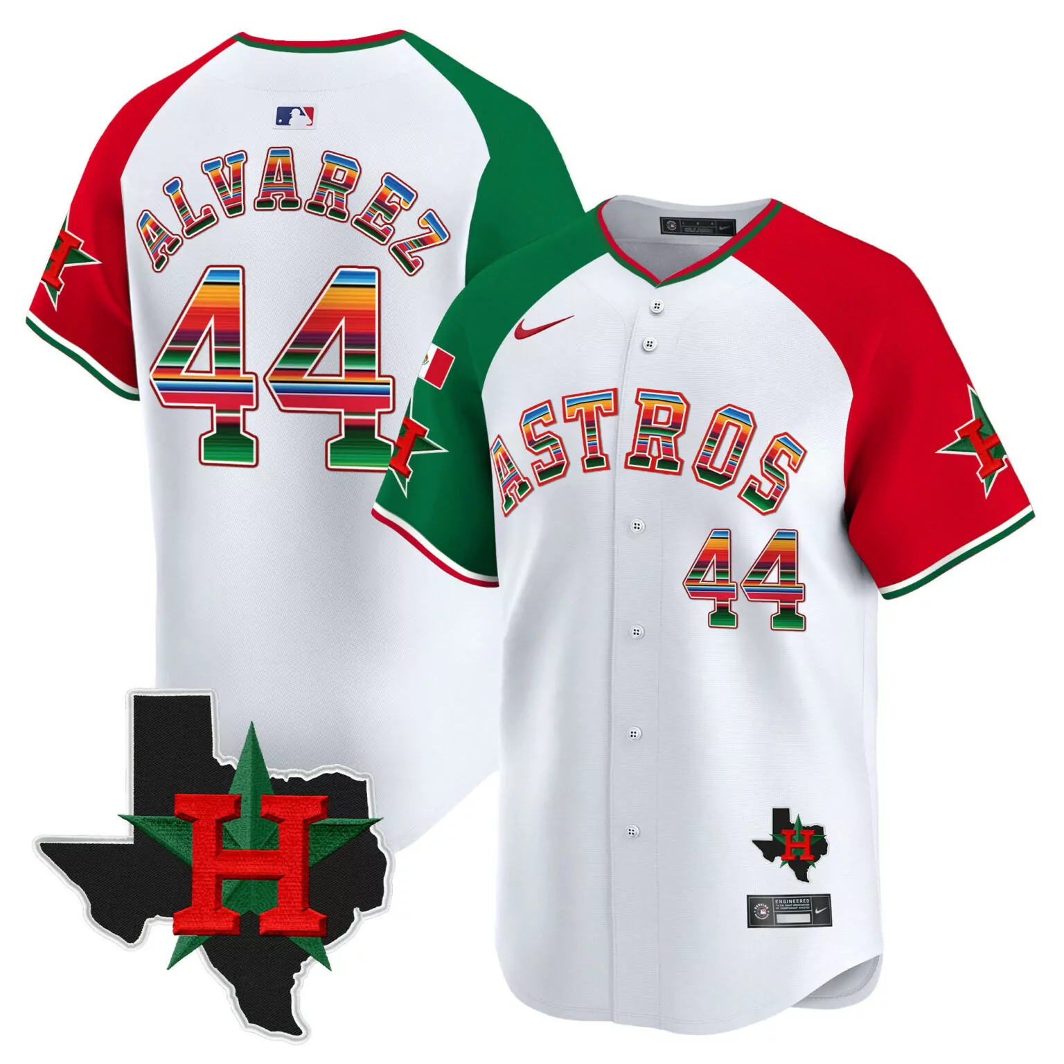 Custom Alternate yordan alvarez houston astros mexico texas patch jersey v2 all stitched 5719