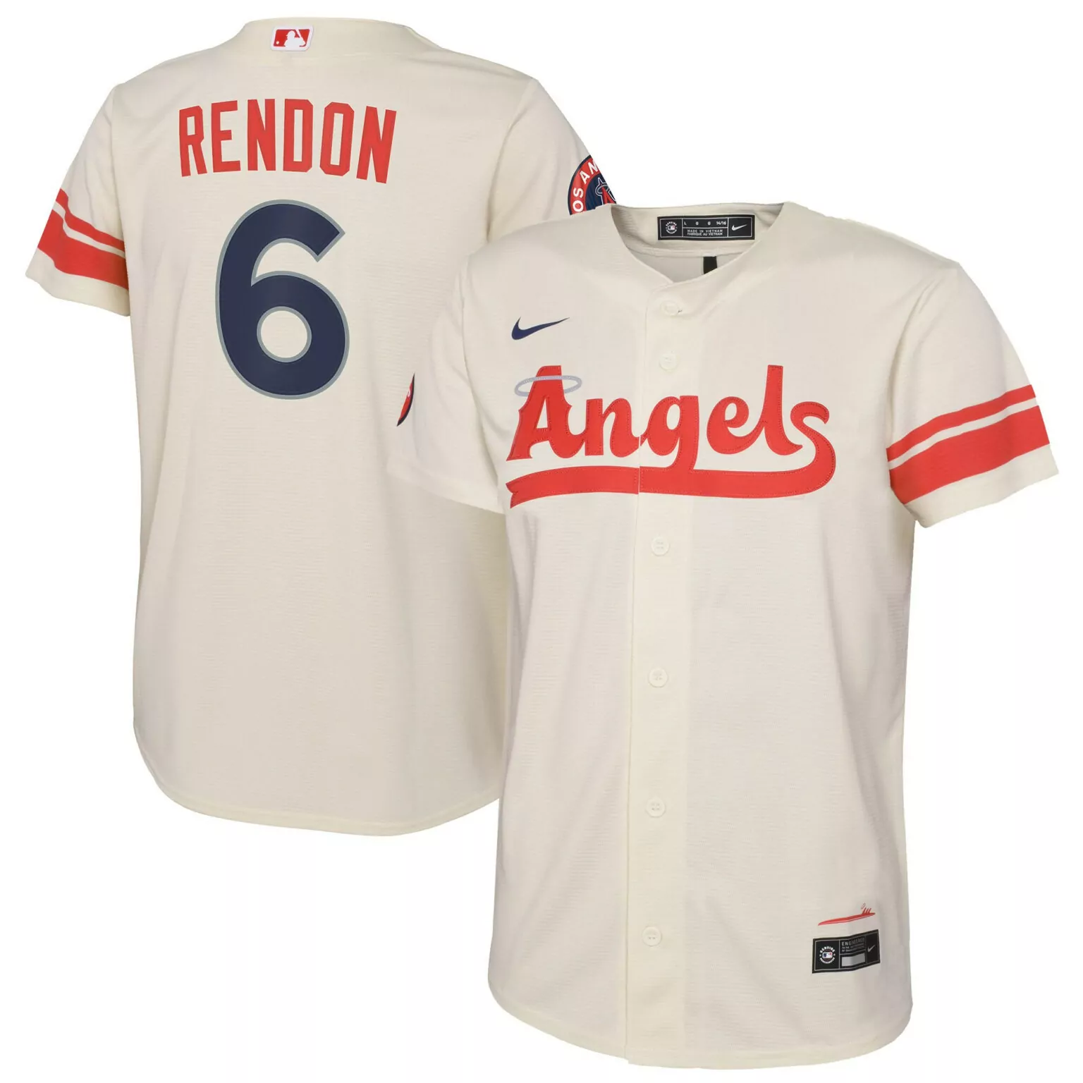 Customizable Anthony rendon los angeles angels youth city connect player jersey cream 7038