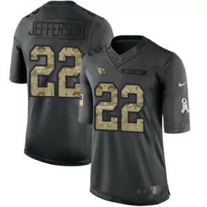 Personalized Arizona cardinals 22 tony jefferson black mens stitched 2016 salute to service jersey 3891