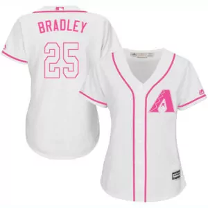 Personalized Arizona diamondbacks 25 archie bradley white pink women cool base jersey 1992