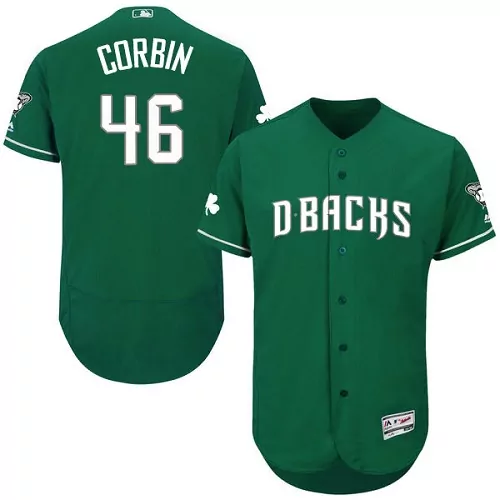Personalized Arizona diamondbacks 46 patrick corbin green celtic flexbase jersey 6577