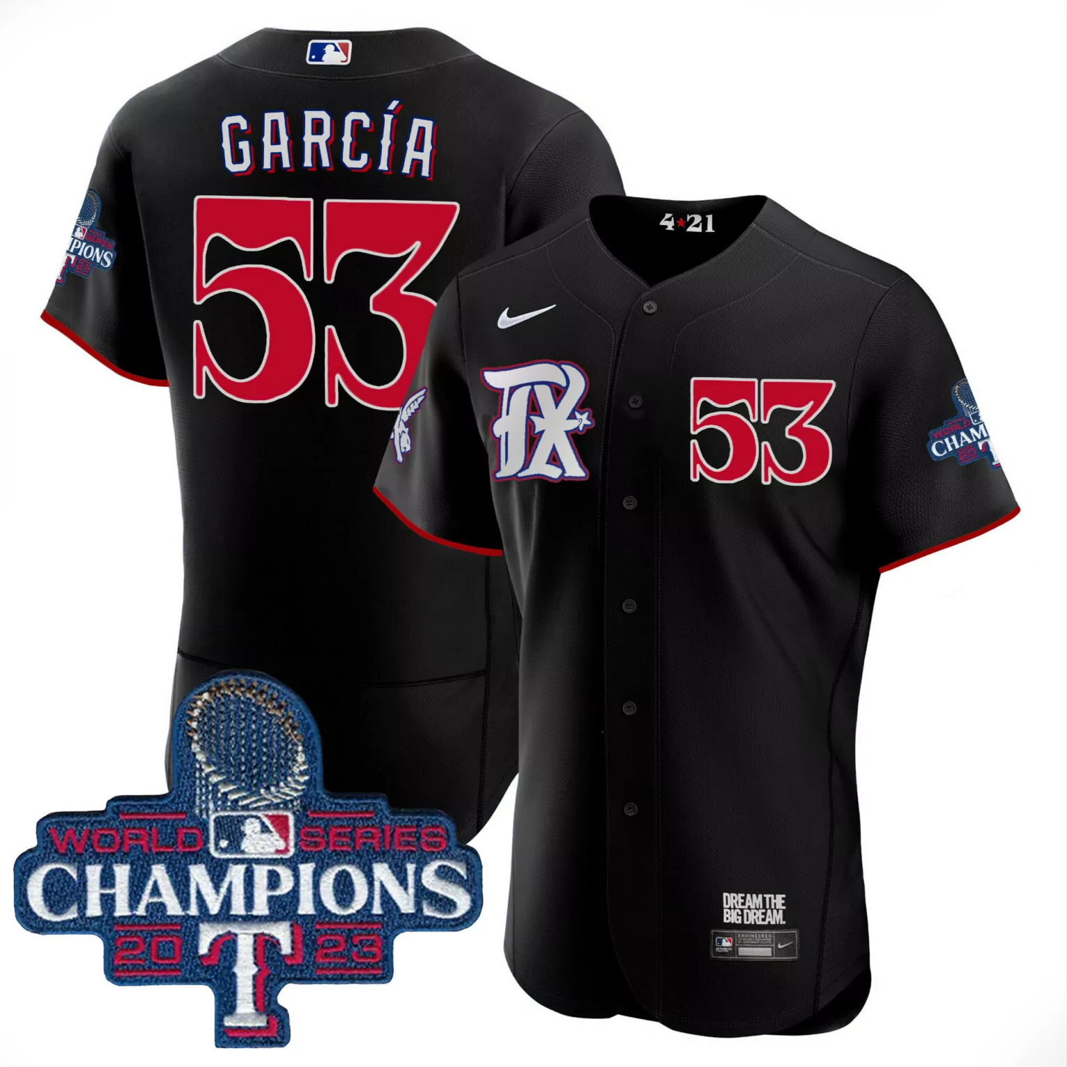 Custom Black adolis garcia texas rangers 2023 world series champions city connect jersey all stitched 9156