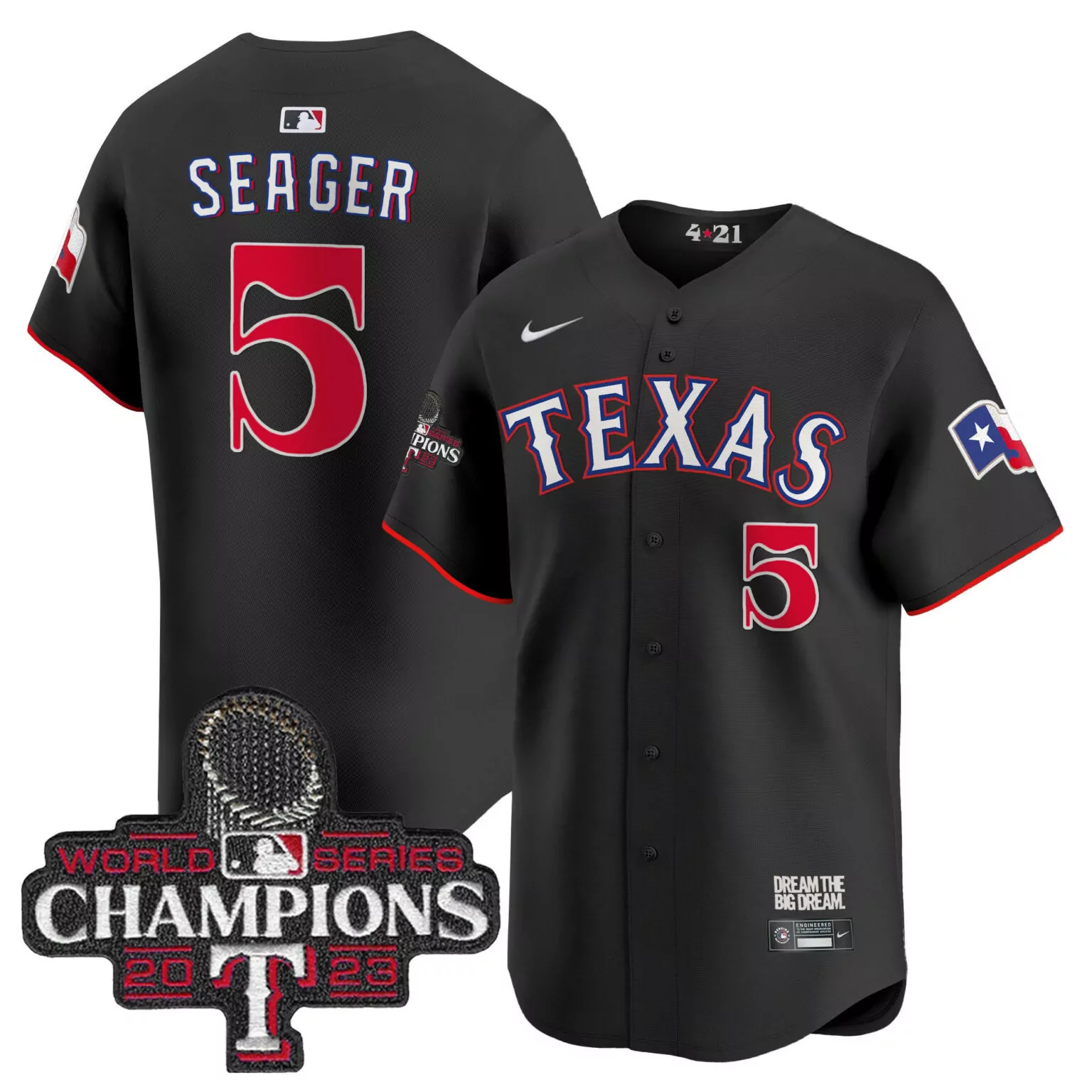 Customizable Black corey seager texas rangers 2023 world series champions city connect jersey all stitched 5929