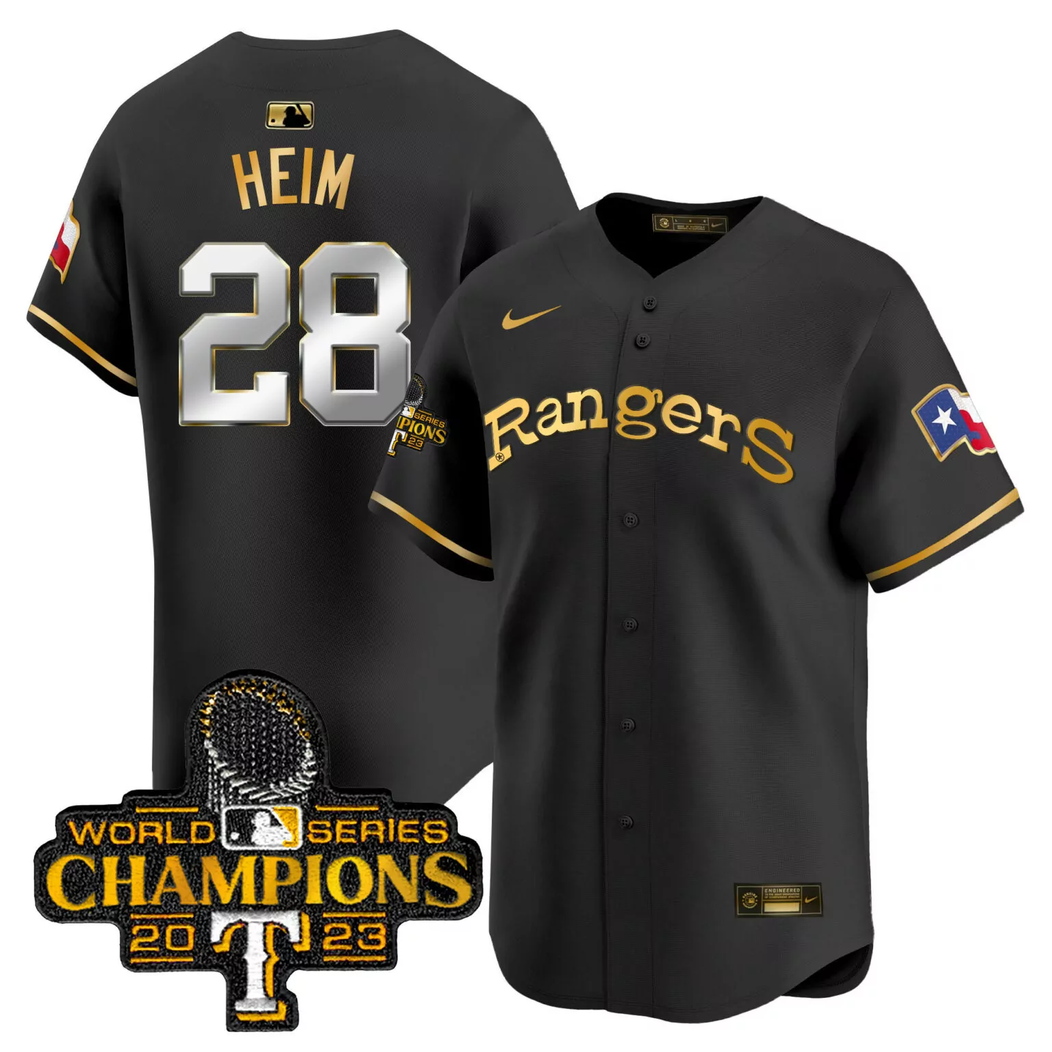 Custom Black gold jonah heim texas rangers throwback 1972 jersey all stitched 9722