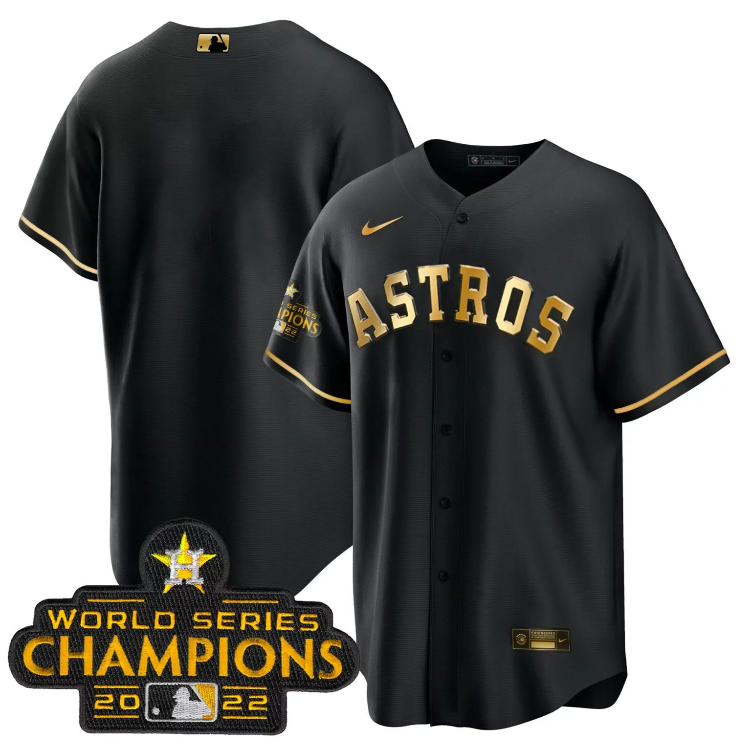 Personalized Black gold team houston astros 2023 gold collection jersey all stitched 5209
