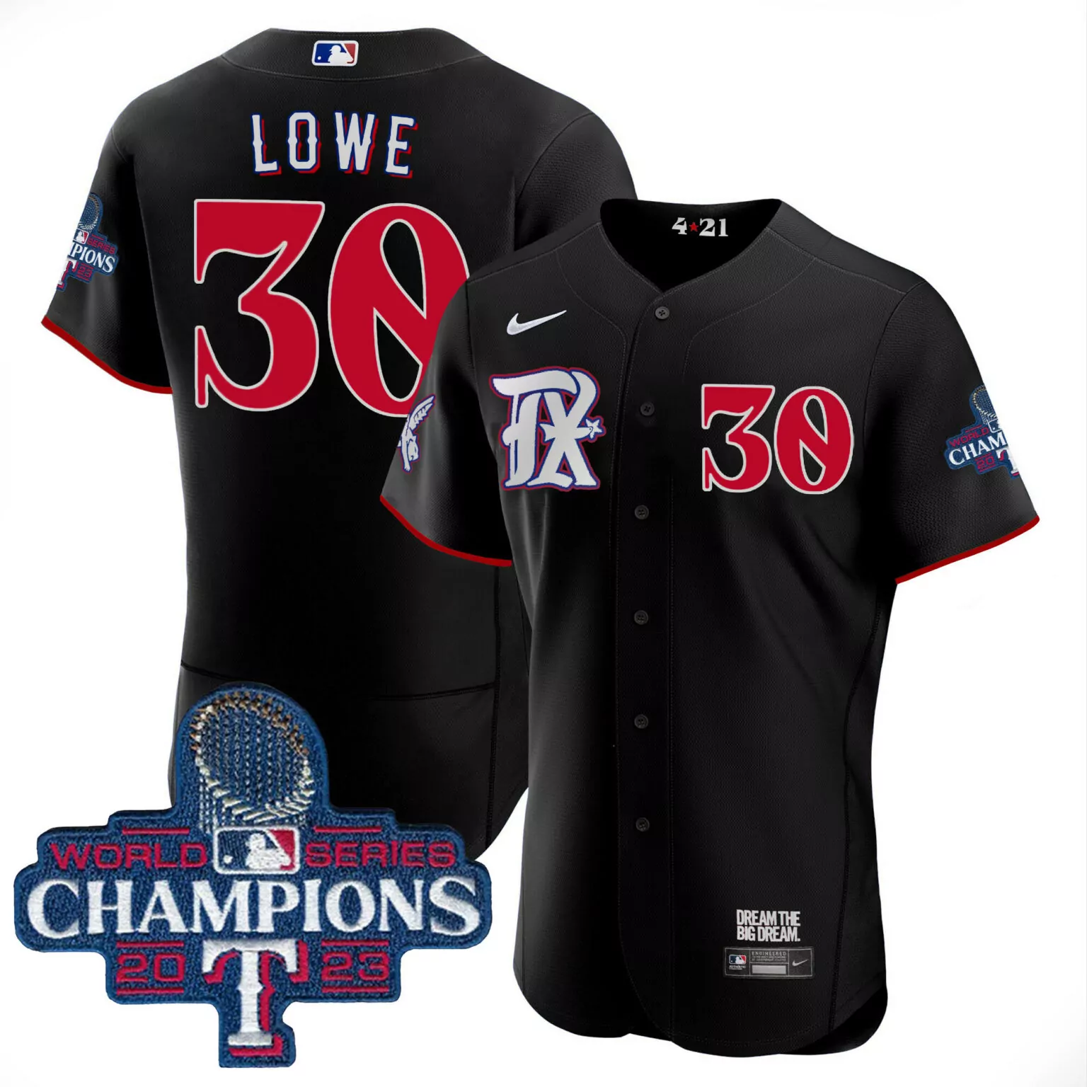 Personalized Black nathaniel lowe texas rangers 2023 world series champions city connect jersey all stitched 1248