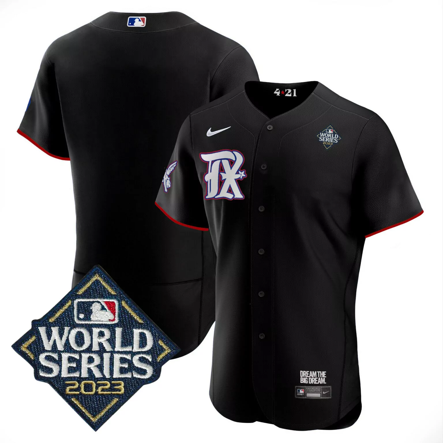 Custom Black team texas rangers 2023 world series city connect jersey all stitched 6220
