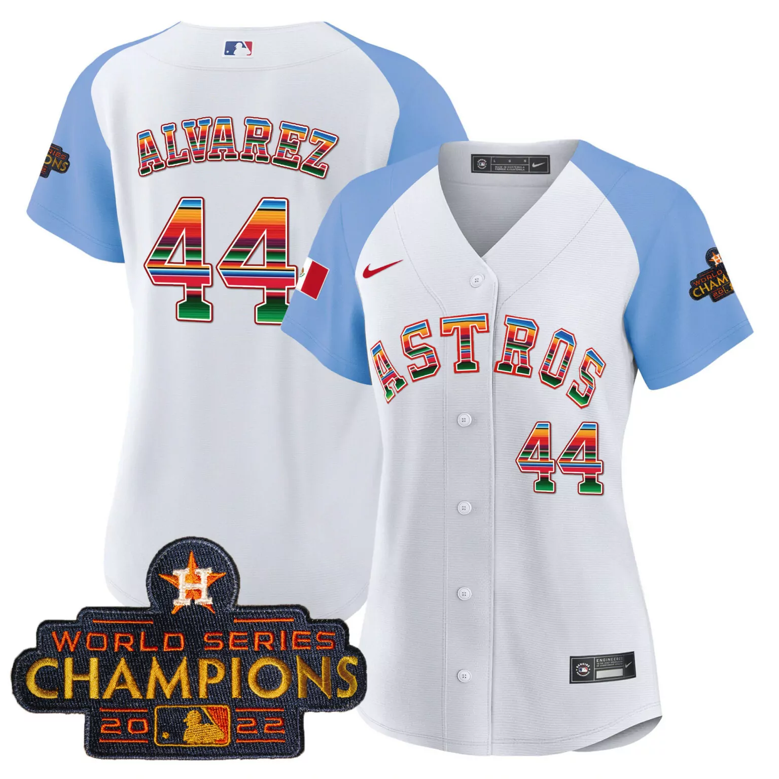 Customizable Blue alternate yordan alvarez houston astros mexico jersey v2 all stitched 1340