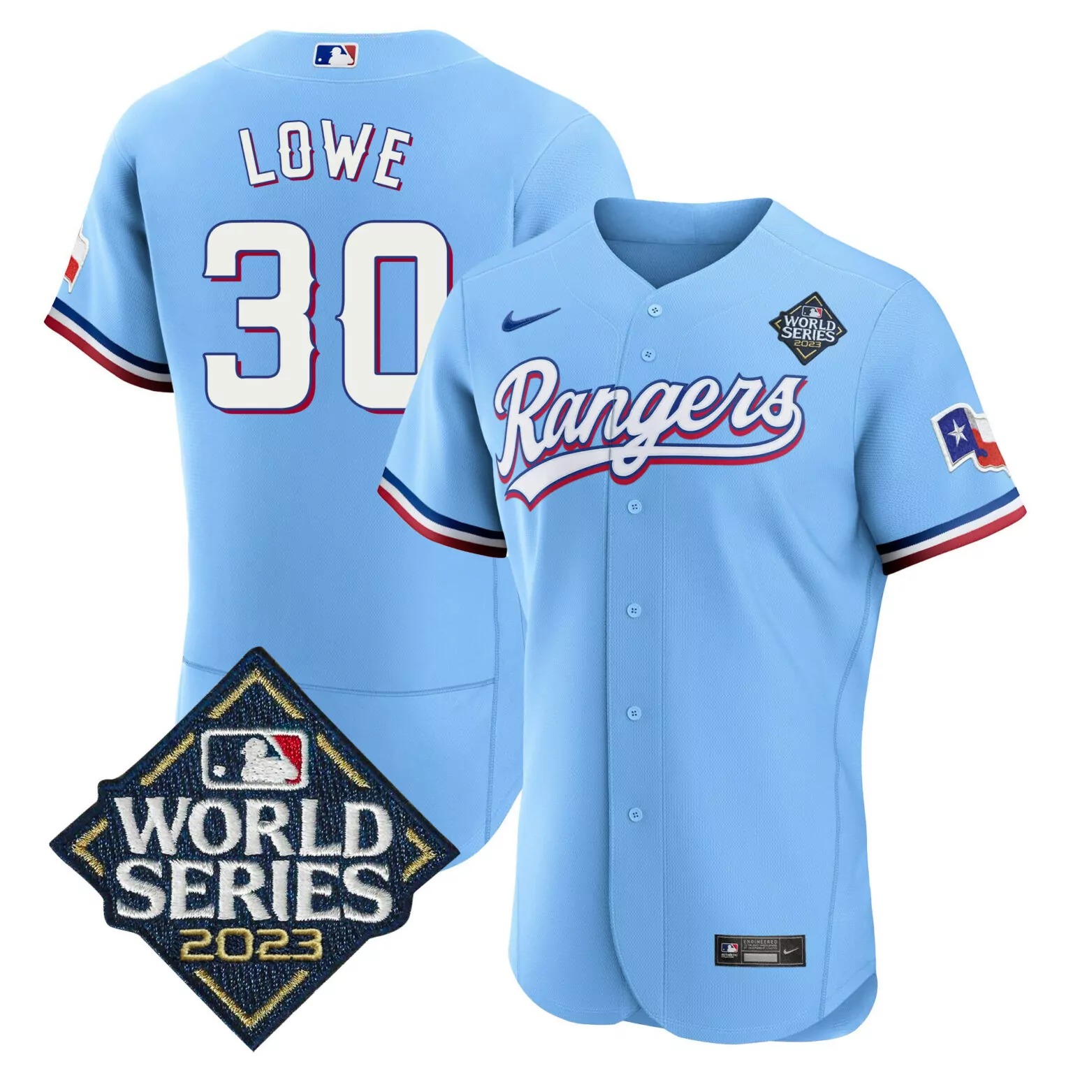 Personalized Blue nathaniel lowe texas rangers 2023 world series jersey v2 all stitched 6156