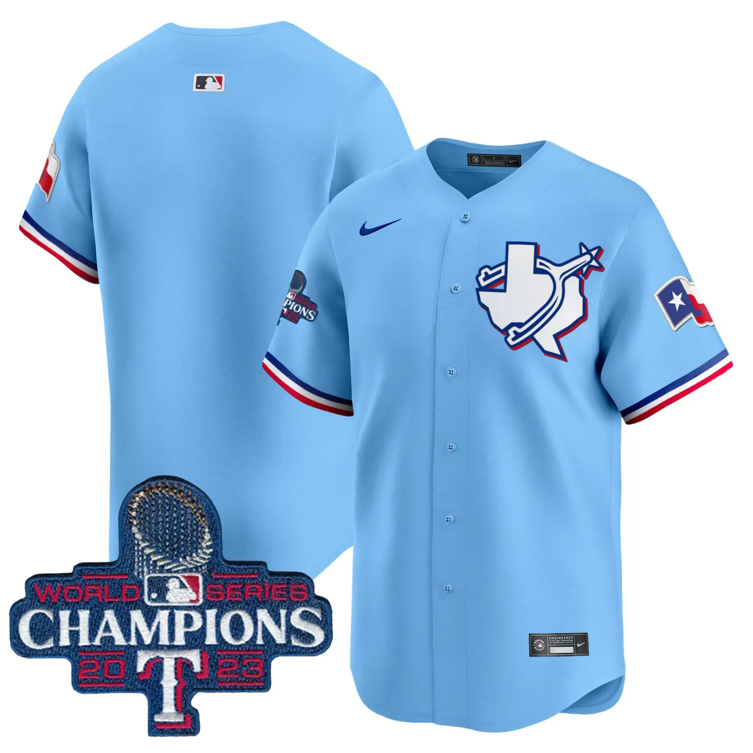 Personalized Blue team texas rangers world series champions jersey v3 all stitched 2490