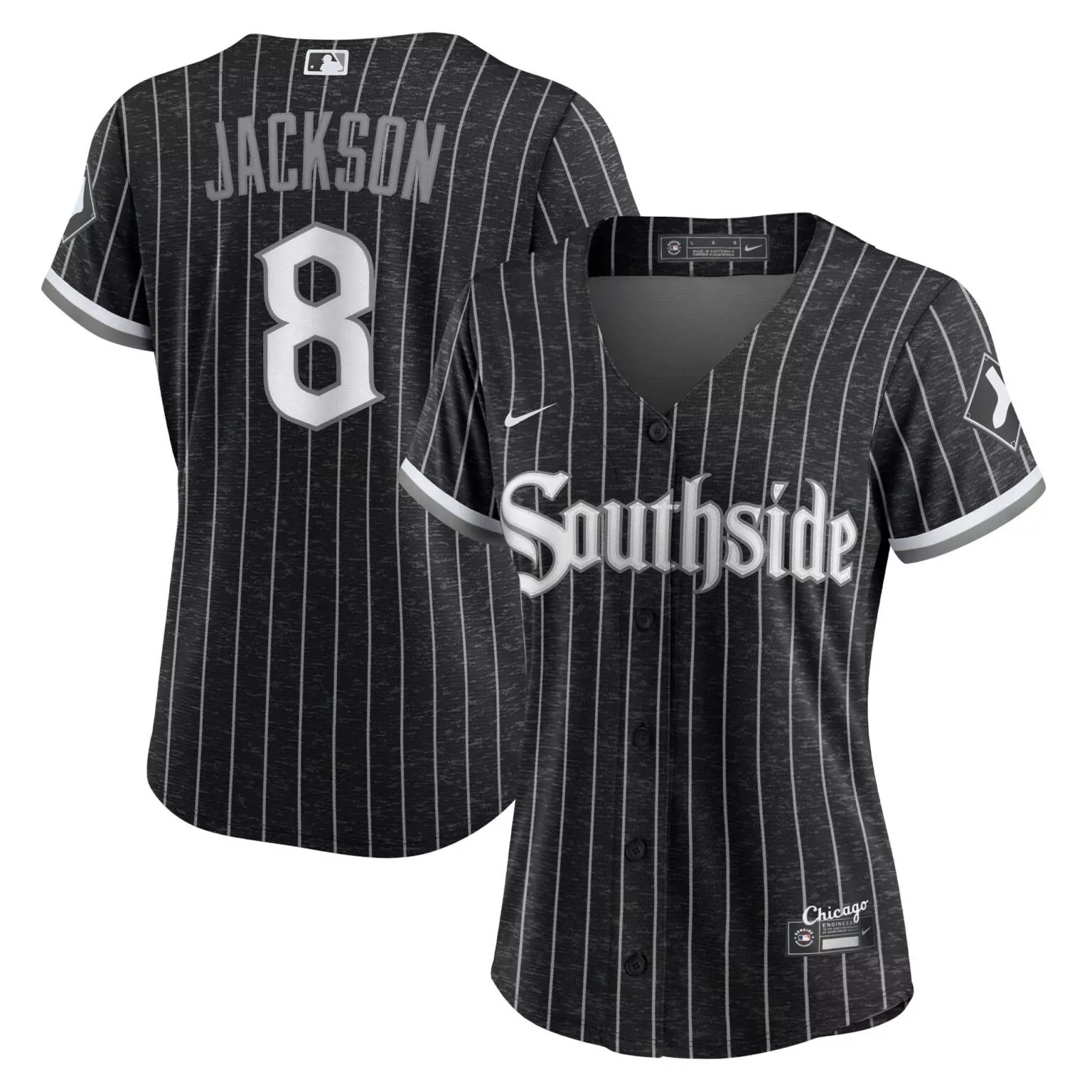 Custom Bo jackson chicago white sox womens city connect player jersey black 8008