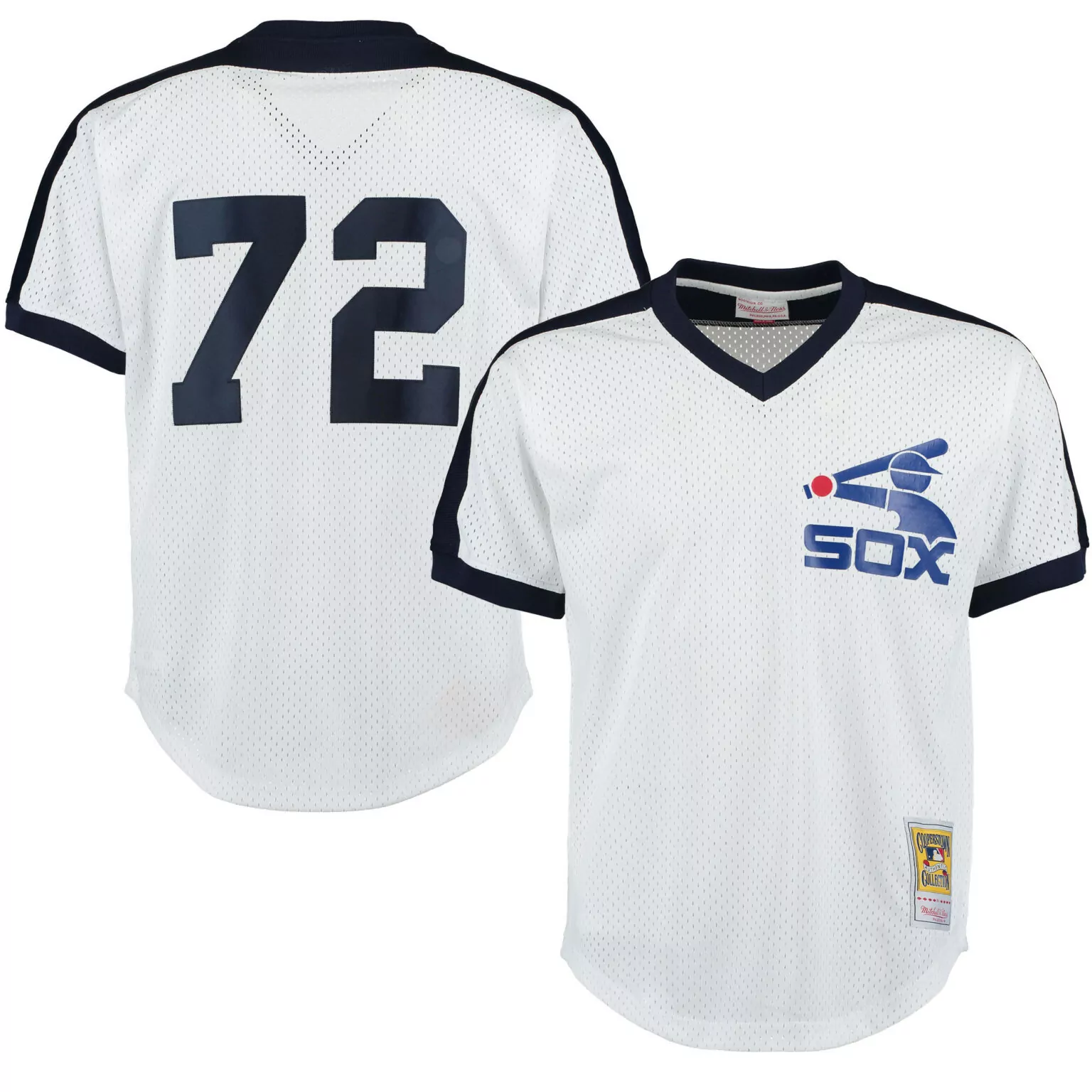 Personalized Carlton fisk chicago white sox cooperstown mesh batting practice jersey white 6541