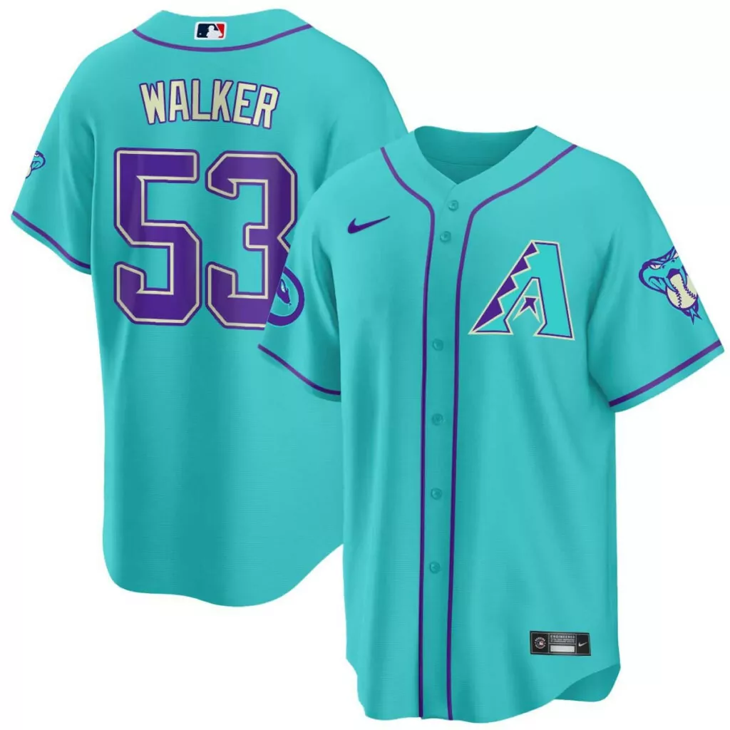 Customizable Christian walker 2024 arizona diamondbacks teal purple jersey all stitched 7041