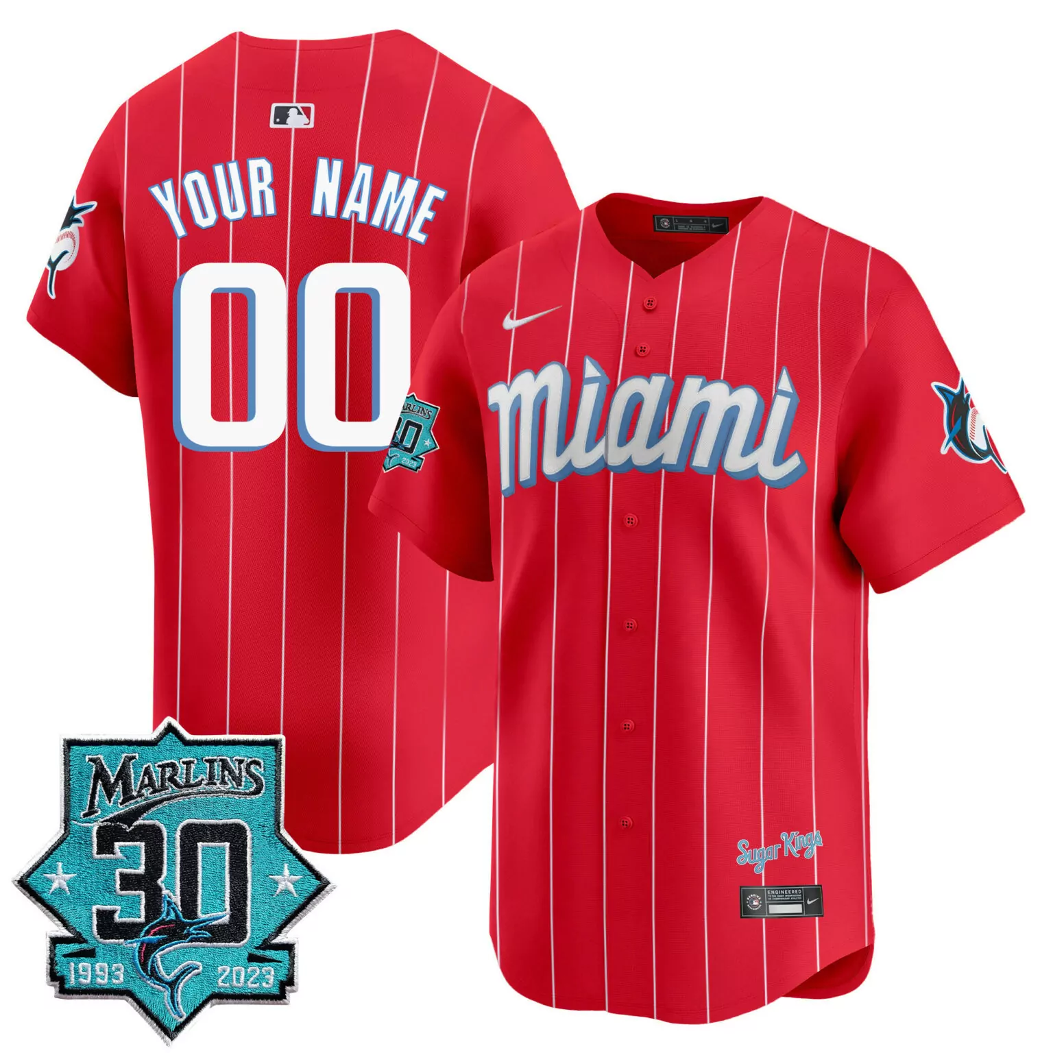 Customizable City connect miami marlins 30 seasons anniversary patch vapor custom jersey all stitched 8995