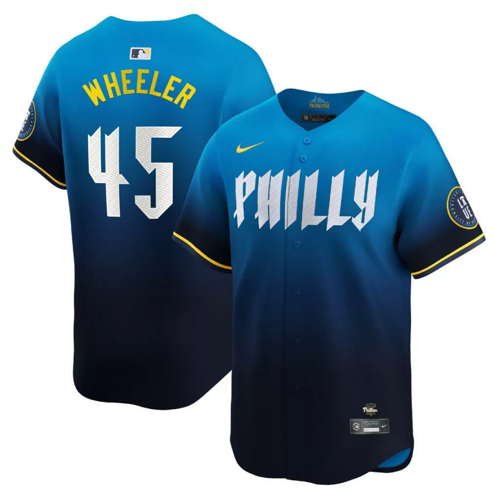 Customizable City connect zack wheeler philadelphia phillies blue 2024 city connect jersey 1774