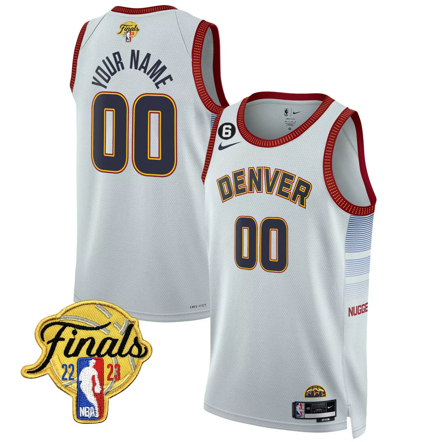 Custom City denver nuggets 2023 finals patch collection custom jersey all stitched 3771