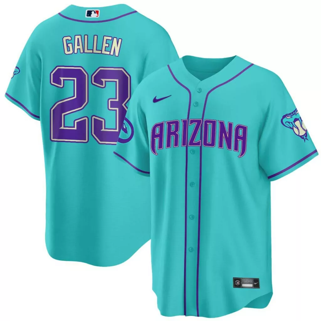 Customizable Cool arizona zac gallen 2024 arizona diamondbacks teal purple jersey all stitched 7967
