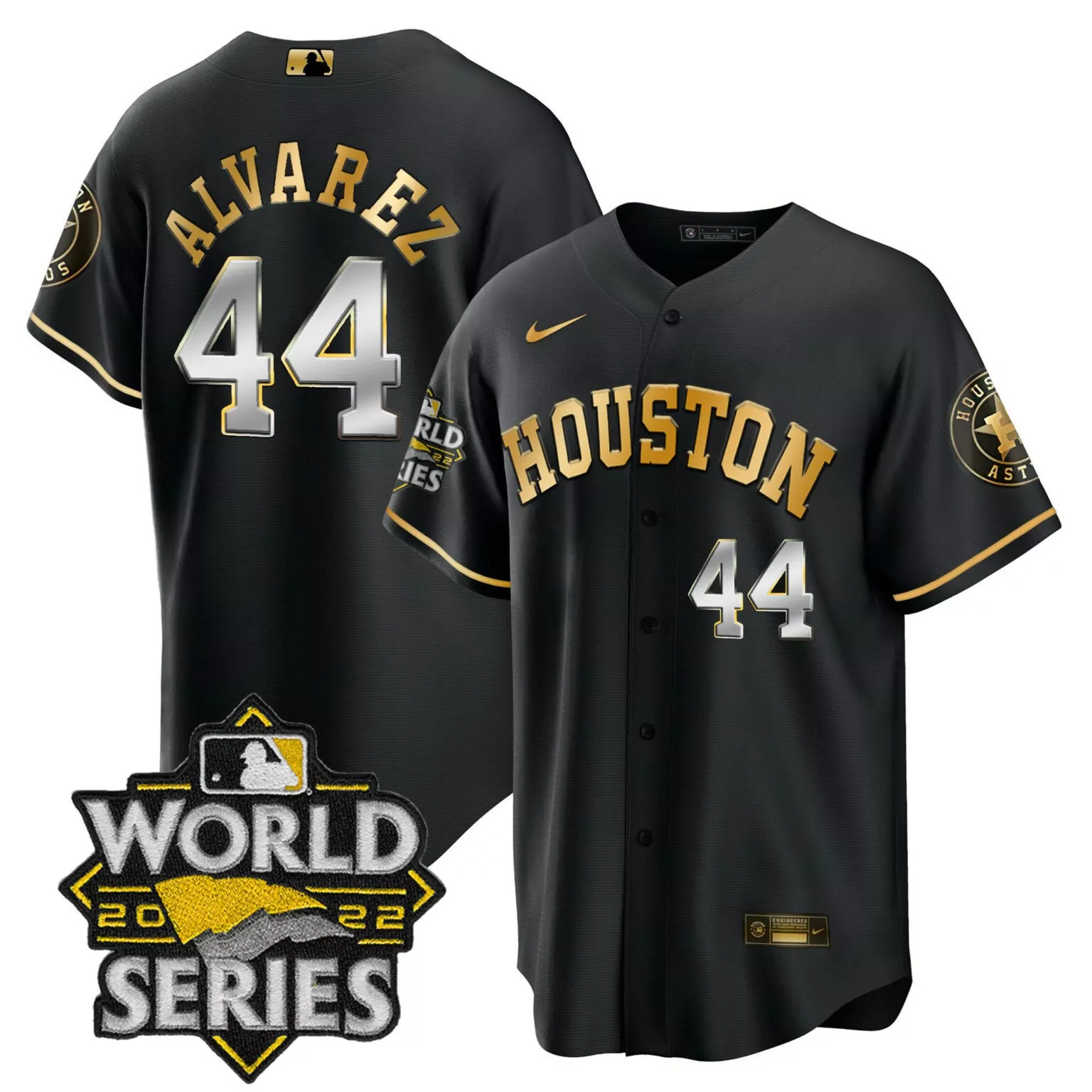 Customizable Cool black yordan alvarez houston astros world series jersey all stitched 6316