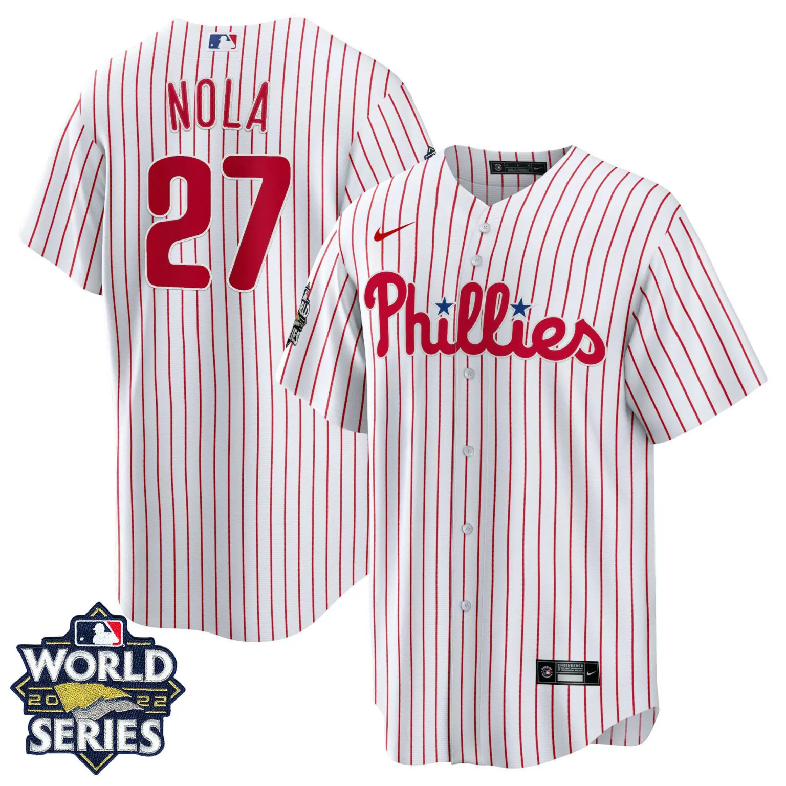 Personalized Cool home aaron nola philadelphia phillies gold 2022 world series jersey all stitched 3285