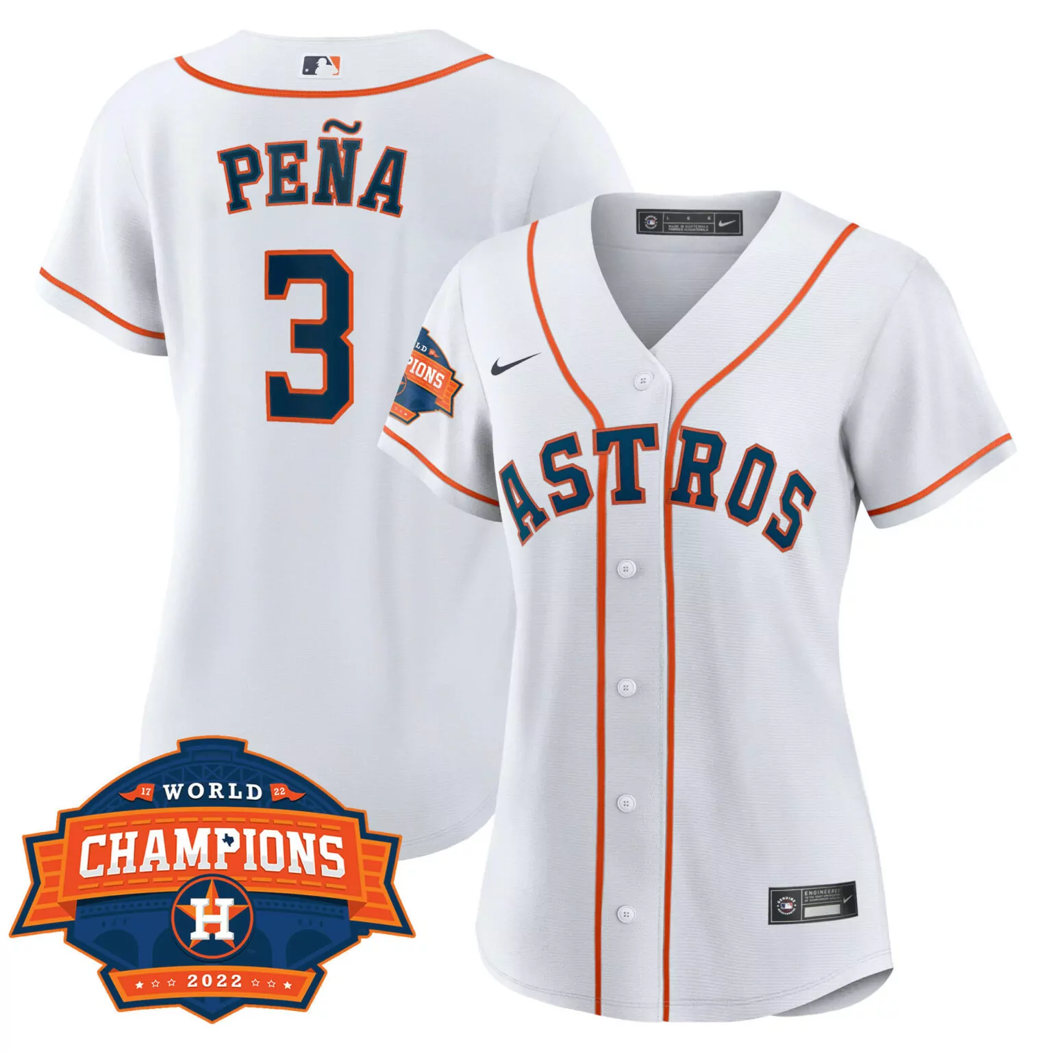 Personalized Cool home jeremy pea houston astros 2022 world series champions patch jersey all stitched 5596