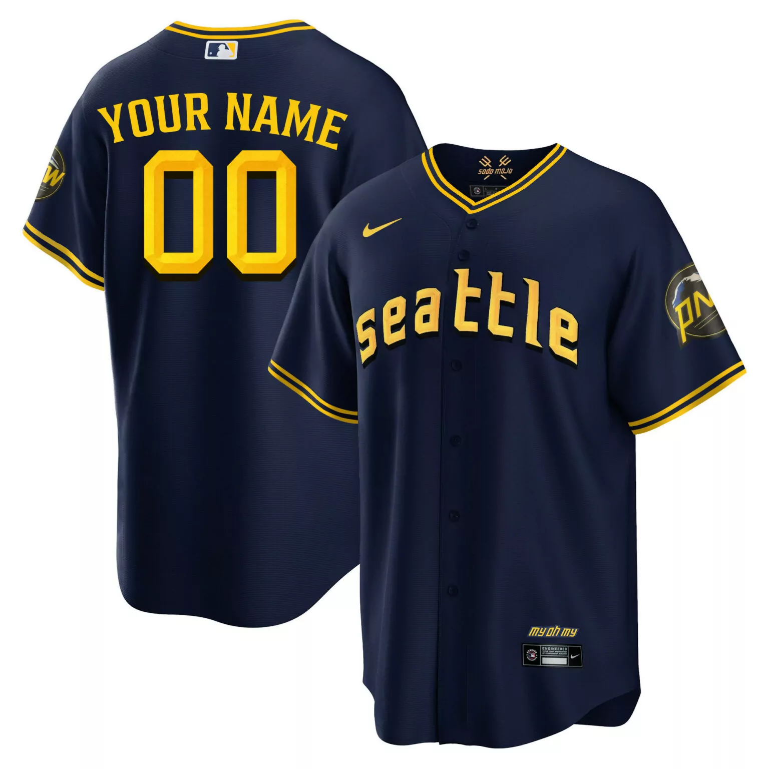 Personalized Cool navy seattle mariners 2023 city connect fan made edition custom jersey all stitched 2865