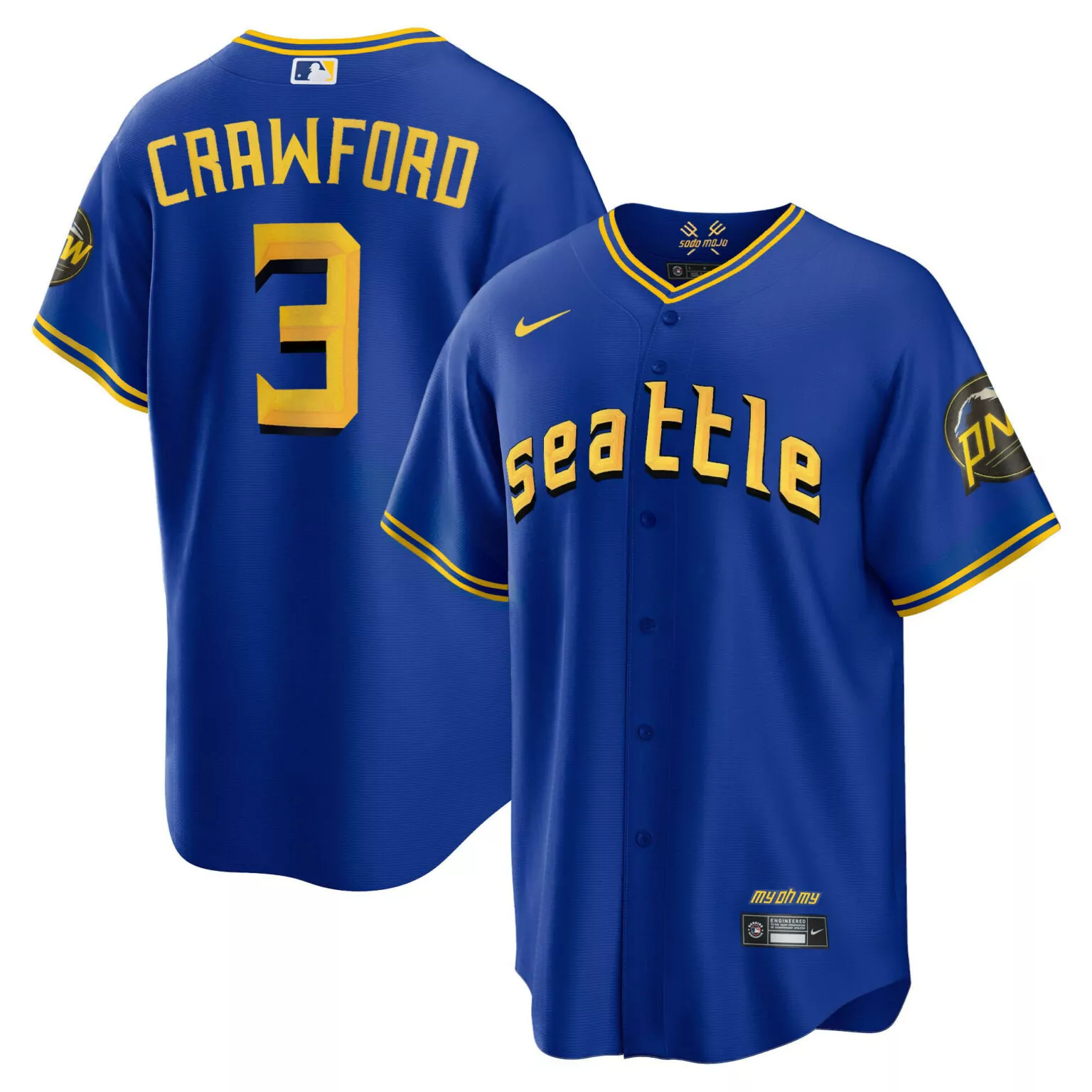 Personalized Cool royal jp crawford seattle mariners 2023 city connect collection jersey all stitched 3125