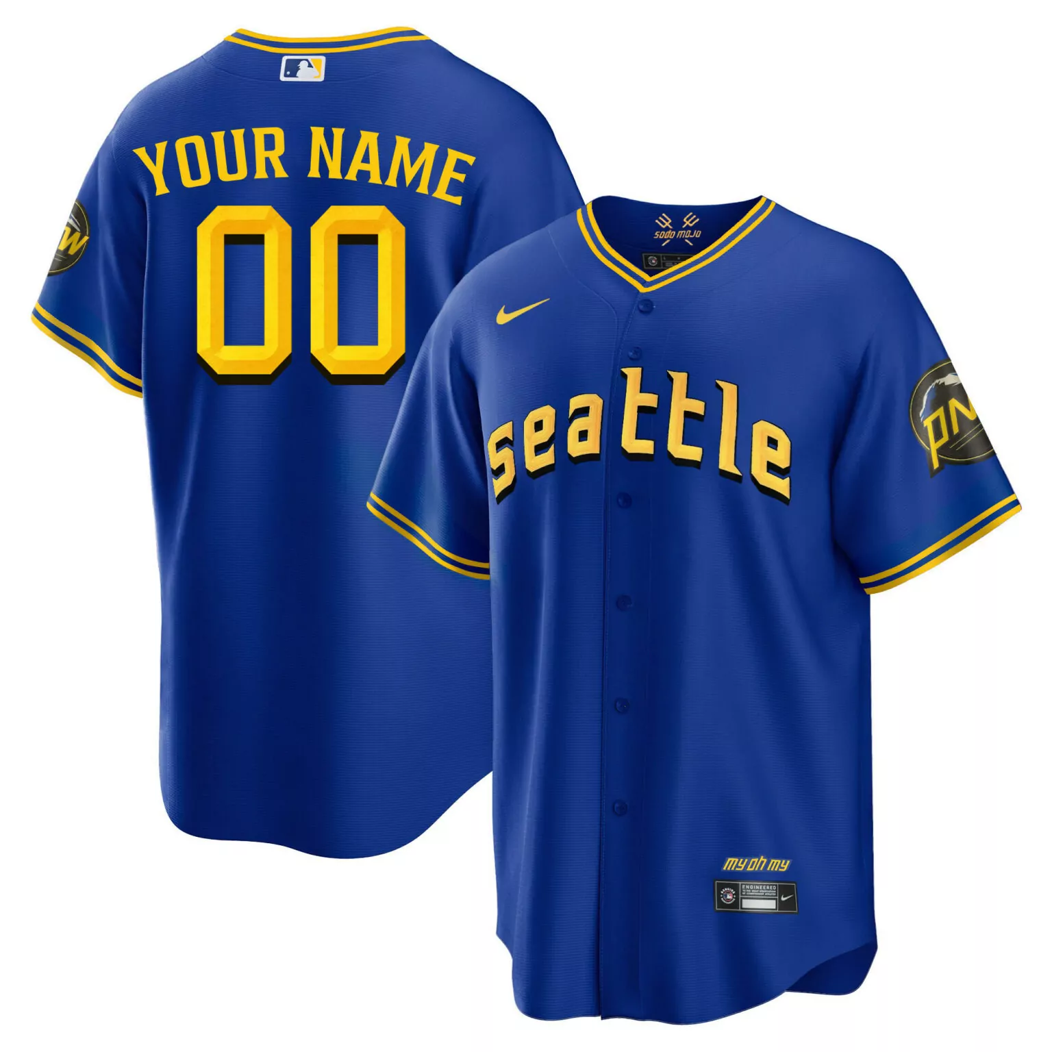 Custom Cool royal seattle mariners 2023 city connect fan made edition custom jersey all stitched 1502