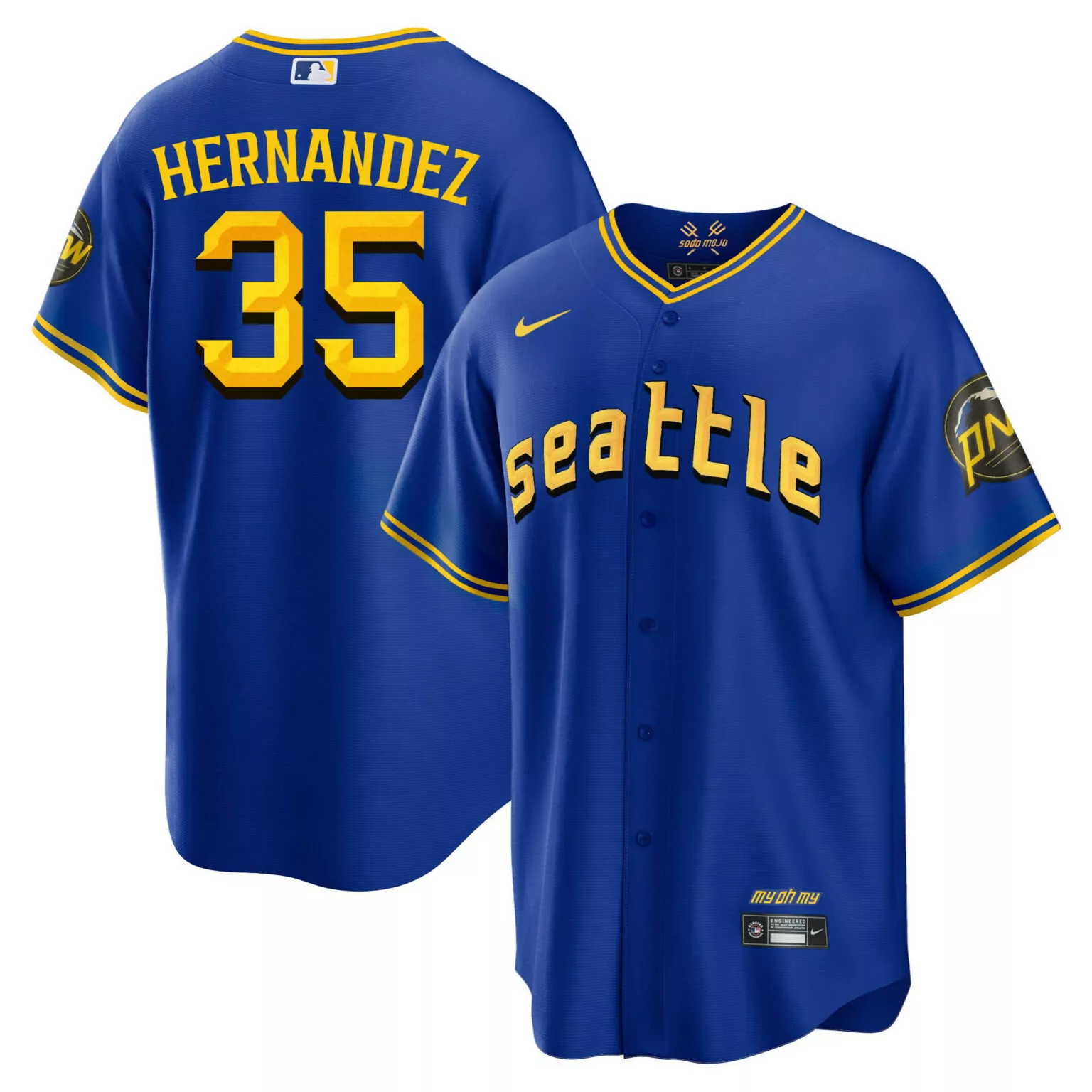 Personalized Cool royal teoscar hernandez seattle mariners 2023 city connect fan made collection jersey all stitched 7592