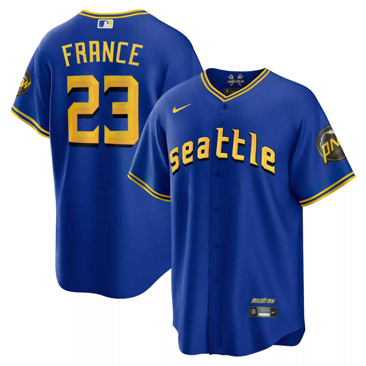 Personalized Cool royal ty france seattle mariners 2023 city connect collection jersey all stitched 7853