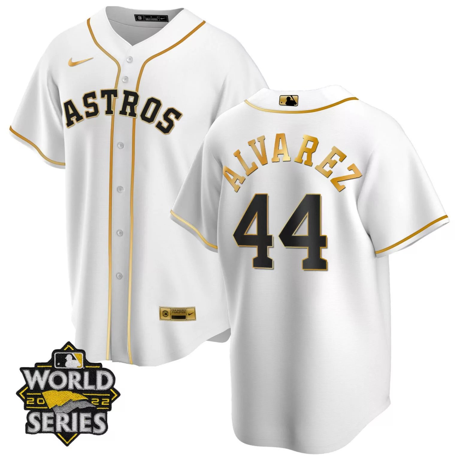 Personalized Cool white yordan alvarez houston astros 2022 world series player jersey all stitched 7096