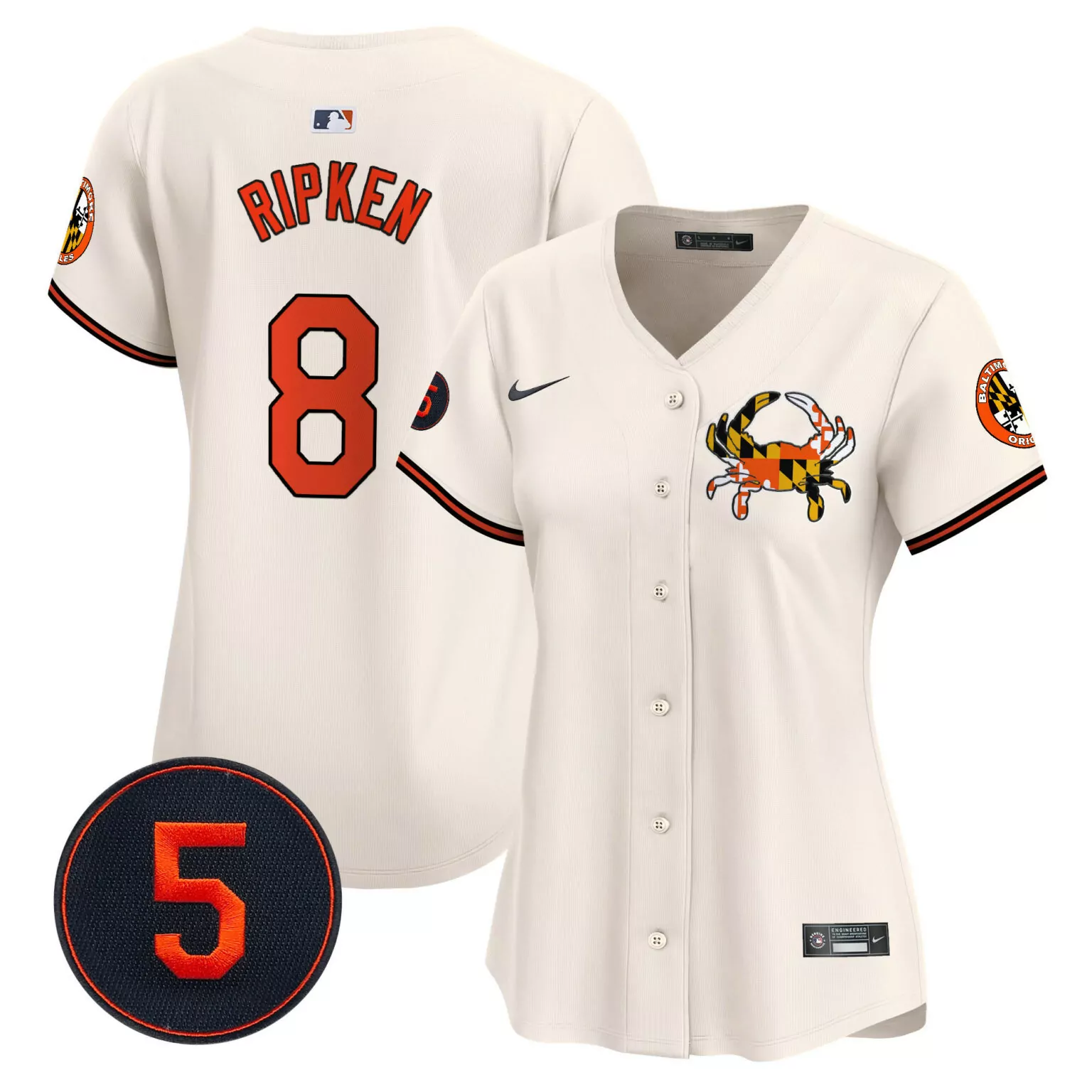 Customizable Cream cal ripken baltimore orioles robinson patch jersey v3 all stitched 2927
