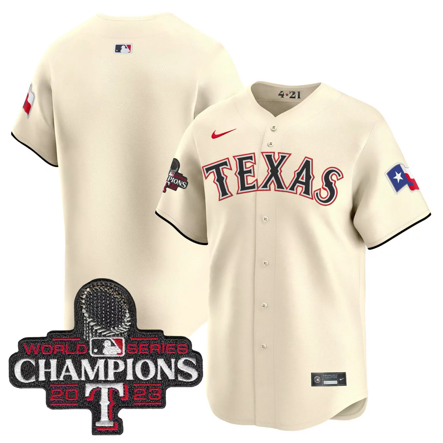 Personalized Cream team texas rangers 2023 world series champions city connect jersey all stitched 1258